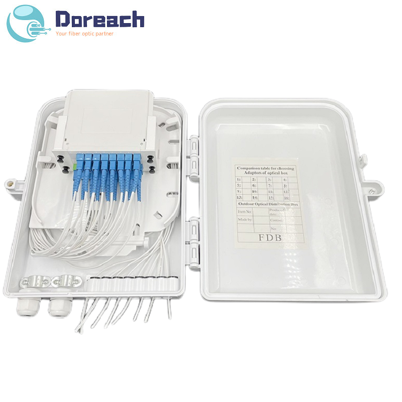 16 ports fiber distribution box with 1x16 plc splitter 